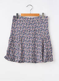 Fustă midi țesătură poplin violet LE TEMPS DES CERISES fată