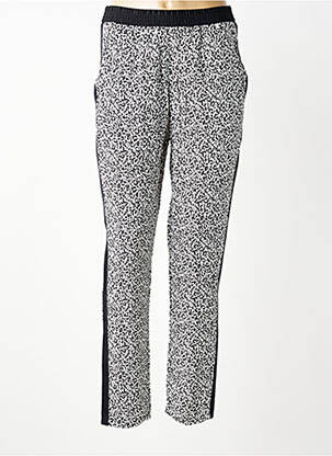Pantalon slim mărime normală talie elastică negru IKKS fată
