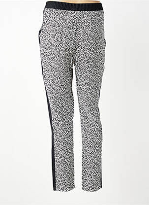 Pantalon slim mărime normală talie elastică negru IKKS fată
