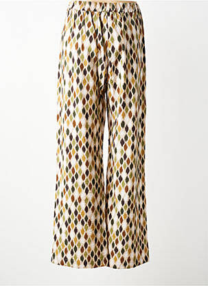 Pantalon drept țesătură crep mărime normală bej GEISHA femeie