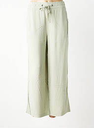 Pantalon larg țesătură poplin mărime normală verde STREET ONE femeie
