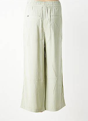 Pantalon larg țesătură poplin mărime normală verde STREET ONE femeie