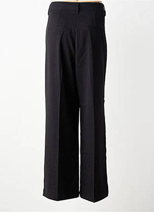 Pantalon larg talie cu cleme mărime normală negru GARCIA femeie