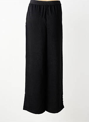 Pantalon larg buzunare talie elastică negru LE TEMPS DES CERISES fată