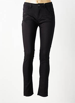 Pantalon slim țesătură poplin mărime normală negru GARCIA femeie