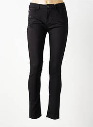 Pantalon slim țesătură poplin mărime normală negru GARCIA femeie