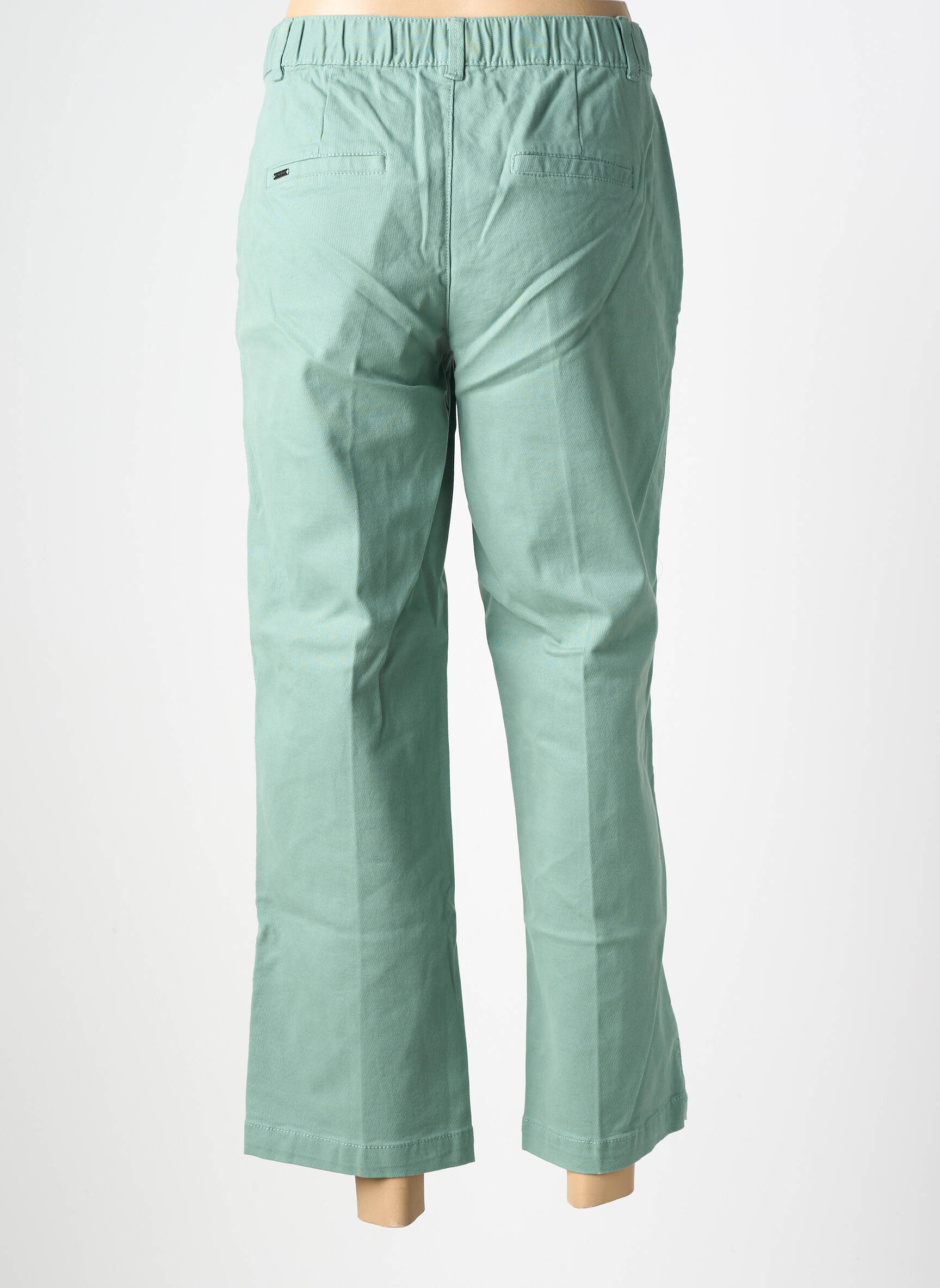 Pantalon chino închidere cu fermoar sub clapetă cu nasturi mărime normală verde STREET ONE femeie