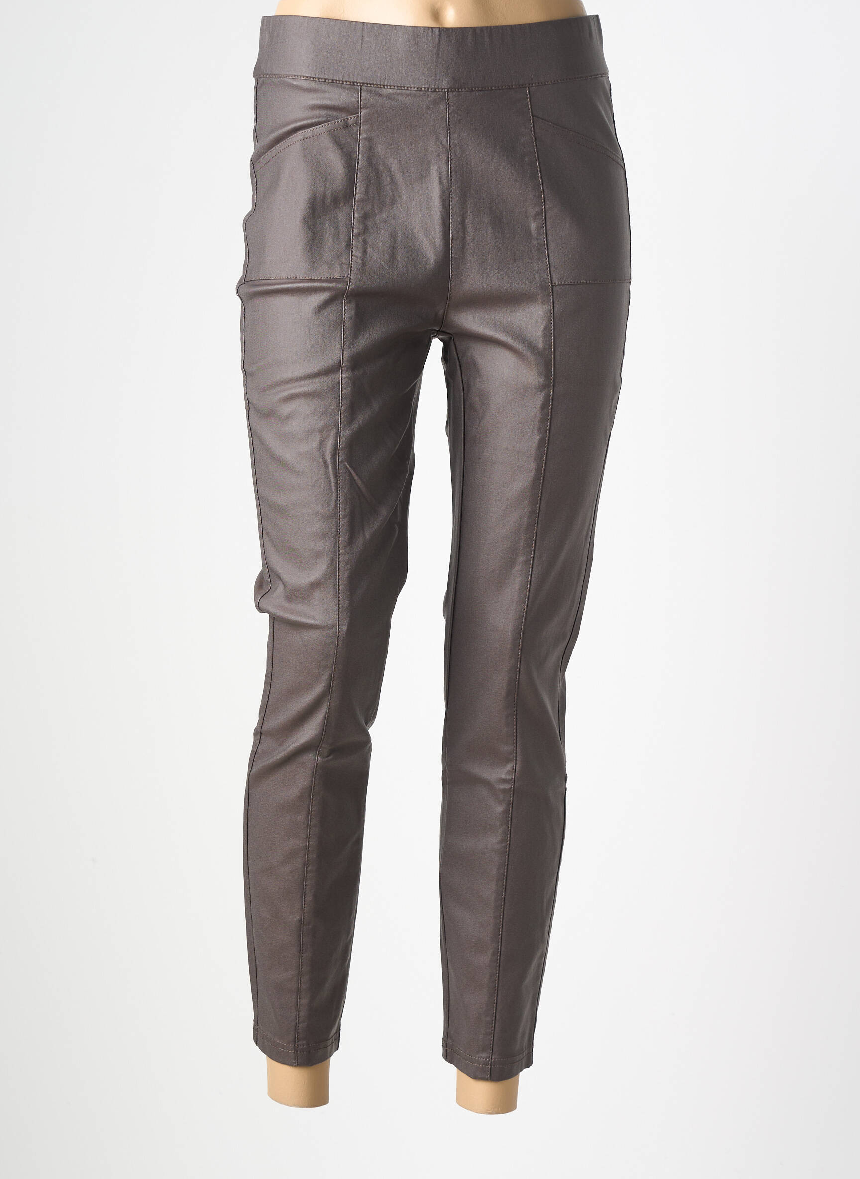 Pantalon 7/8 elasticitate mărime normală maro STREET ONE femeie