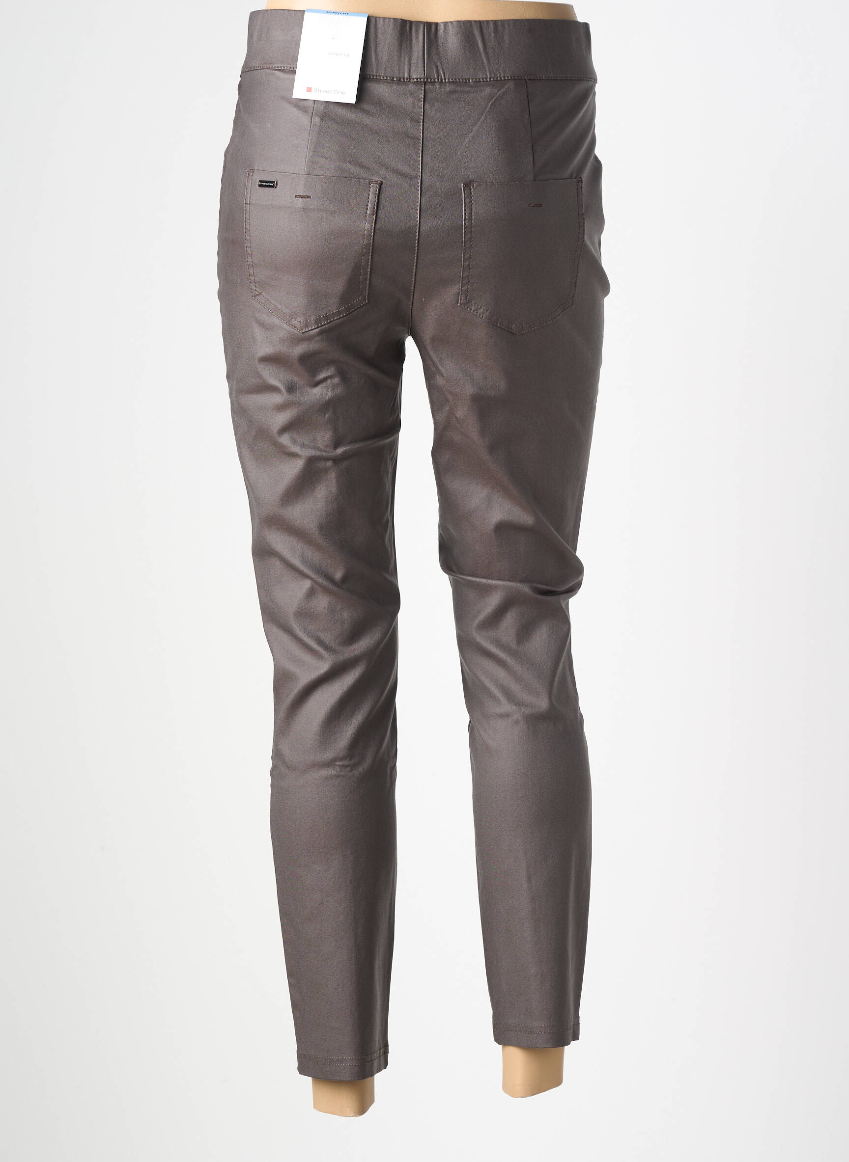 Pantalon 7/8 elasticitate mărime normală maro STREET ONE femeie
