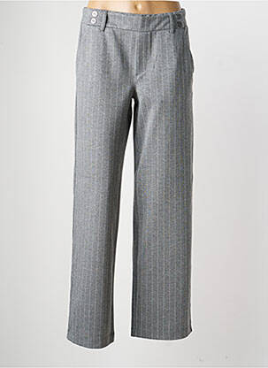 Pantalon drept talie cu cleme talie înaltă gri STREET ONE femeie