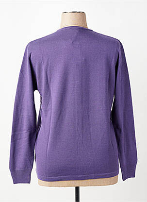 Vestă cu mâneci lungi guler rotund violet ELLEMME femeie