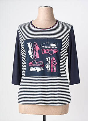 Tricou mâneci 3/4 mâneci 3/4 albastru FRANK WALDER femeie