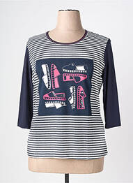 Tricou mâneci 3/4 mâneci 3/4 albastru FRANK WALDER femeie