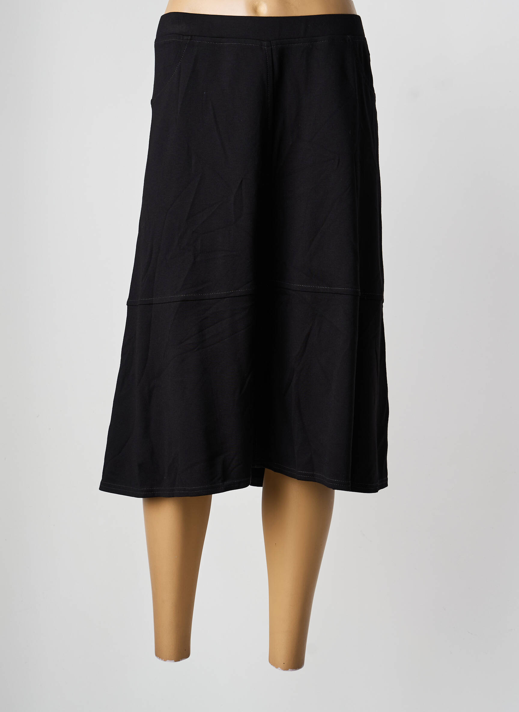 Fustă midi croială dreaptă negru CHRISTINE LAURE femeie