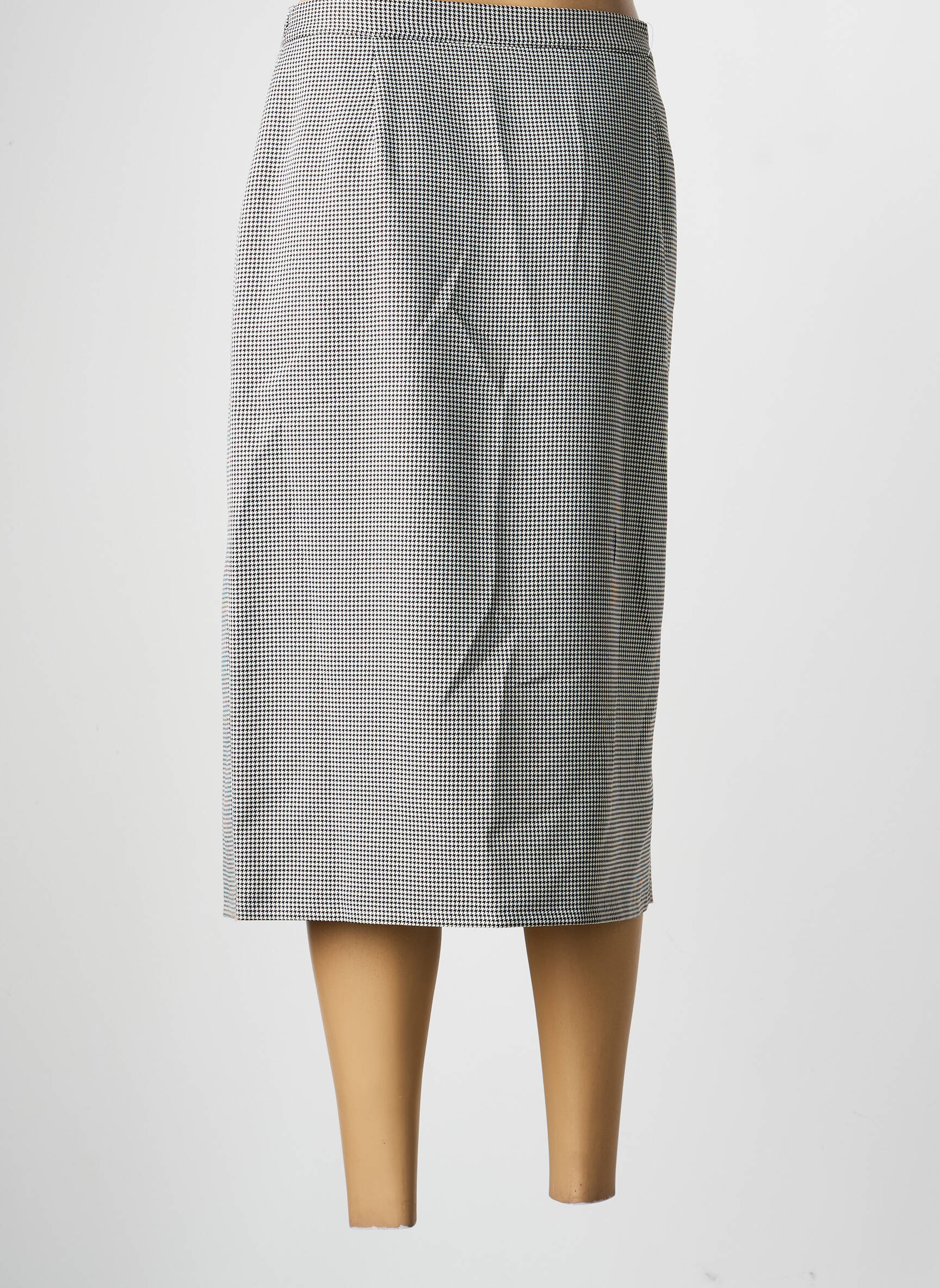 Fustă midi talie cu cleme gri BS (BEST SELECTION) femeie