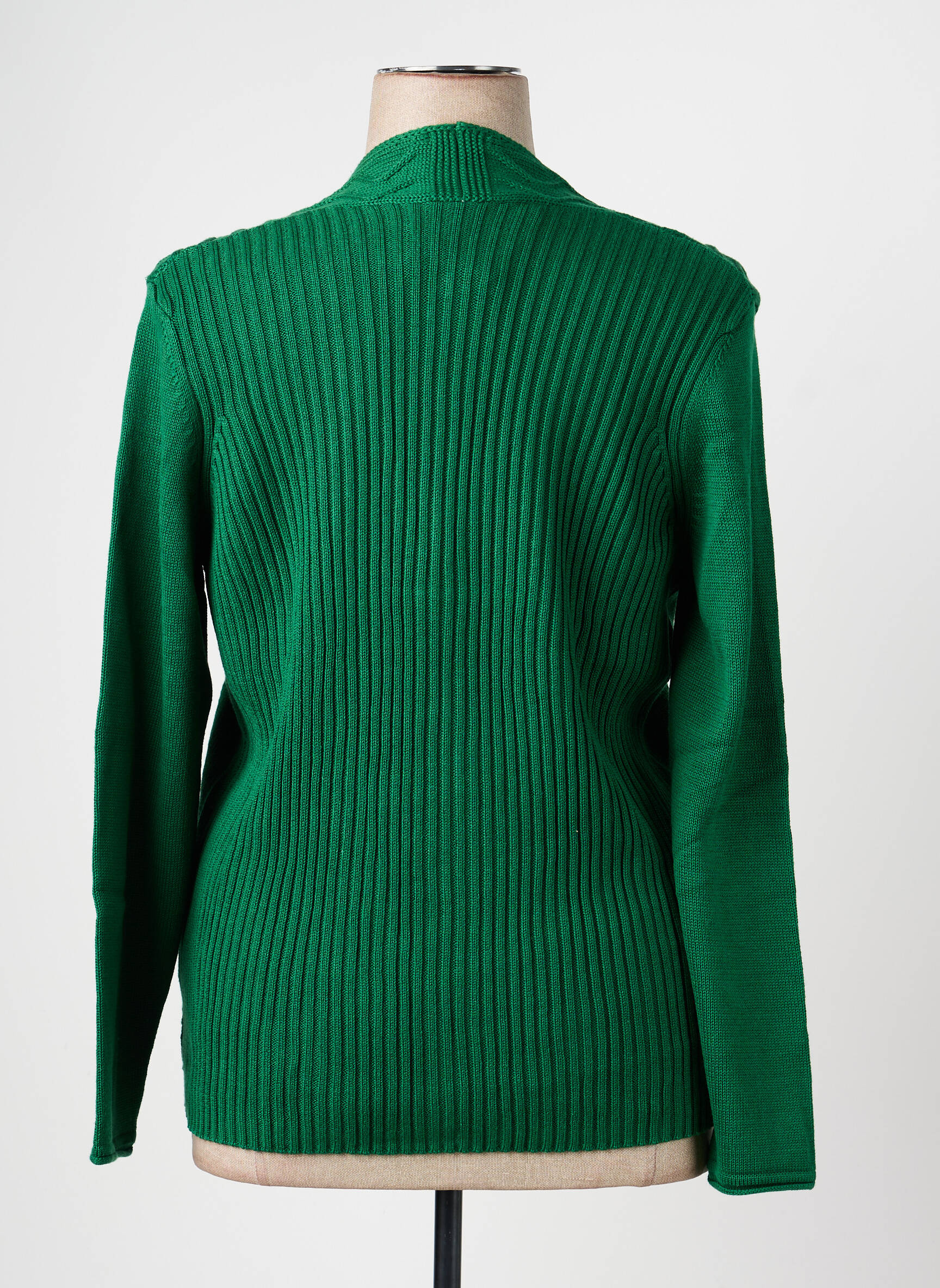 Vestă cu mâneci lungi croială cambrată verde OLSEN femeie