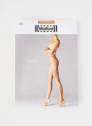 Colanți elasticitate bej WOLFORD femeie