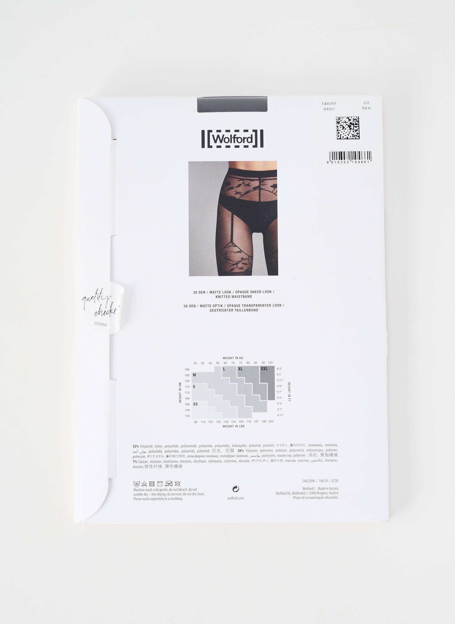 Colanți elasticitate negru WOLFORD femeie