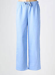 Pantalon drept talie elastică mărime normală albastru PIECES femeie