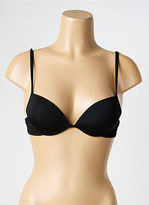 Sutien efect material satinat top sutien push-up negru RITRATTI femeie