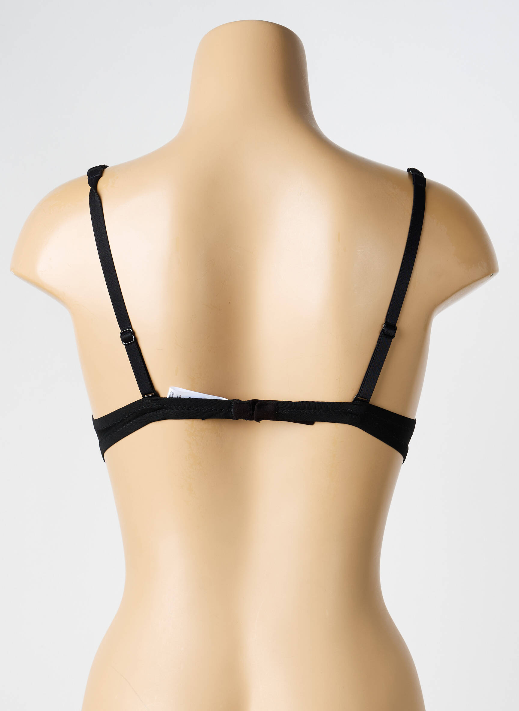 Sutien efect material satinat top sutien push-up negru RITRATTI femeie