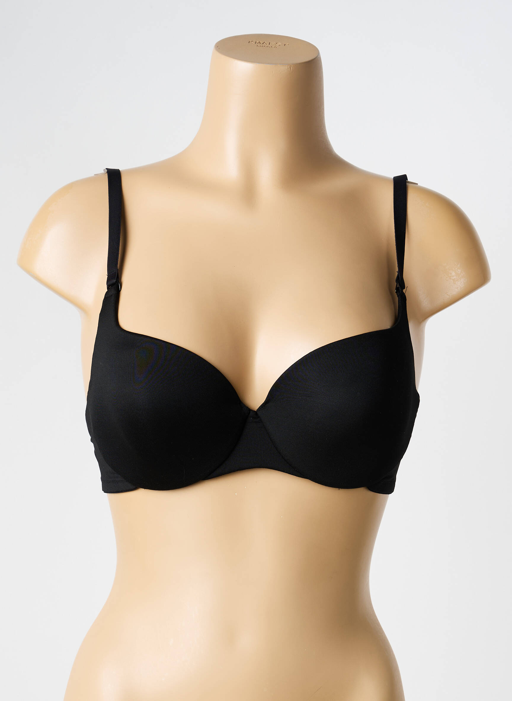 Sutien efect material satinat top sutien modelat negru RITRATTI femeie