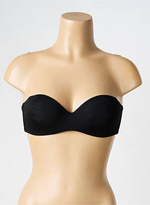 Sutien efect material satinat top sutien modelat negru RITRATTI femeie