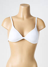 Sutien efect material satinat top sutien modelat alb RITRATTI femeie