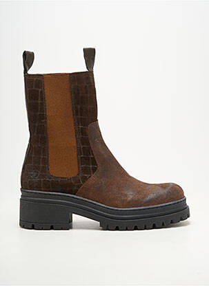 Botine/ghete vârf rotund toc de 4 la 6 cm maro CASTA femeie