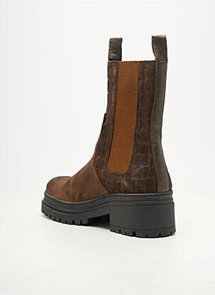 Botine/ghete vârf rotund toc de 4 la 6 cm maro CASTA femeie