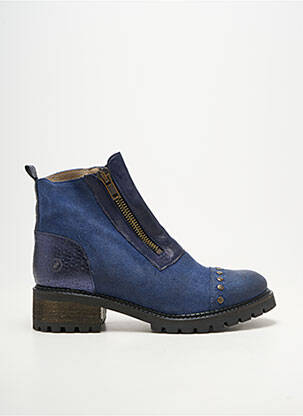 Botine/ghete vârf rotund toc de 4 la 6 cm albastru CASTA femeie