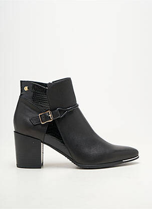 Botine/ghete material neted toc de 7 la 9 cm negru FUGITIVE BY FRANCESCO ROSSI femeie