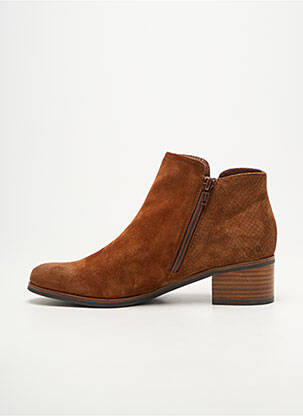 Botine/ghete vârf rotund toc de 4 la 6 cm maro FUGITIVE BY FRANCESCO ROSSI femeie