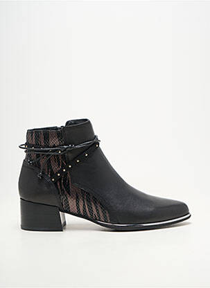 Botine/ghete material neted toc de 4 la 6 cm negru FUGITIVE BY FRANCESCO ROSSI femeie