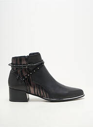 Botine/ghete vârf ascuțit toc de 4 la 6 cm negru FUGITIVE BY FRANCESCO ROSSI femeie