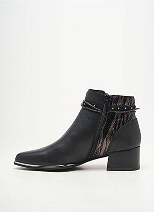Botine/ghete material neted toc de 4 la 6 cm negru FUGITIVE BY FRANCESCO ROSSI femeie