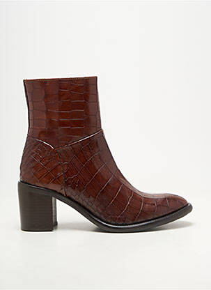 Botine/ghete vârf rotund toc de 4 la 6 cm maro ADIGE femeie