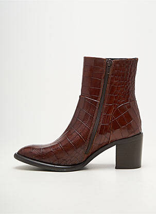 Botine/ghete vârf rotund toc de 4 la 6 cm maro ADIGE femeie
