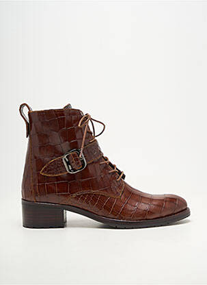 Botine/ghete vârf rotund toc de 4 la 6 cm maro ADIGE femeie