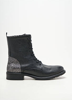 Botine/ghete material neted toc plat până la 3 cm negru COCO ET ABRICOT femeie