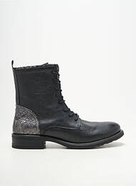 Botine/ghete material neted toc plat până la 3 cm negru COCO ET ABRICOT femeie