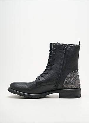 Botine/ghete material neted toc plat până la 3 cm negru COCO ET ABRICOT femeie