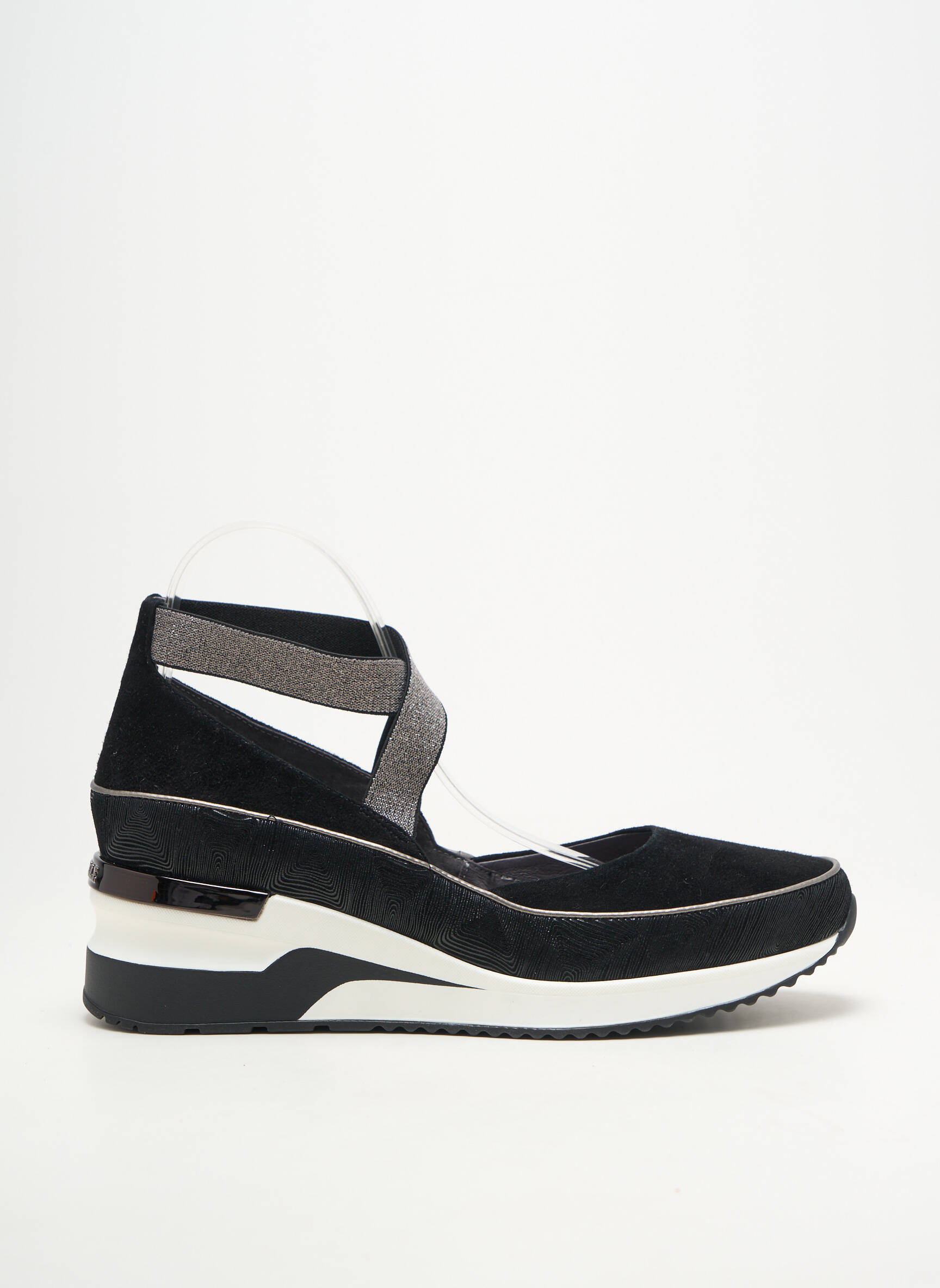 Adidași închidere elastică toc de 4 la 6 cm negru MAM'ZELLE femeie
