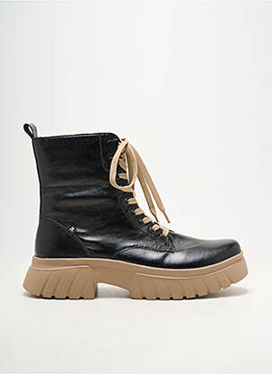 Botine/ghete material neted toc plat până la 3 cm negru RIEKER femeie