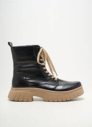 Botine/ghete material neted toc plat până la 3 cm negru RIEKER femeie