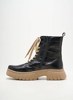 Botine/ghete material neted toc plat până la 3 cm negru RIEKER femeie