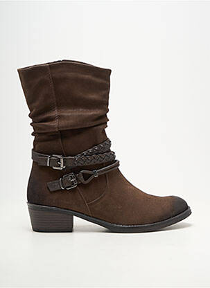 Botine/ghete vârf rotund toc de 4 la 6 cm maro MARCO TOZZI femeie