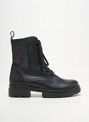Botine/ghete material neted toc de 4 la 6 cm negru PAULA URBAN femeie