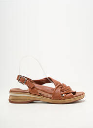 Sandale/pantofi decupați material neted toc plat până la 3 cm maro PAULA URBAN femeie