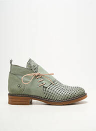 Botine/ghete material neted toc plat până la 3 cm verde CASTA femeie